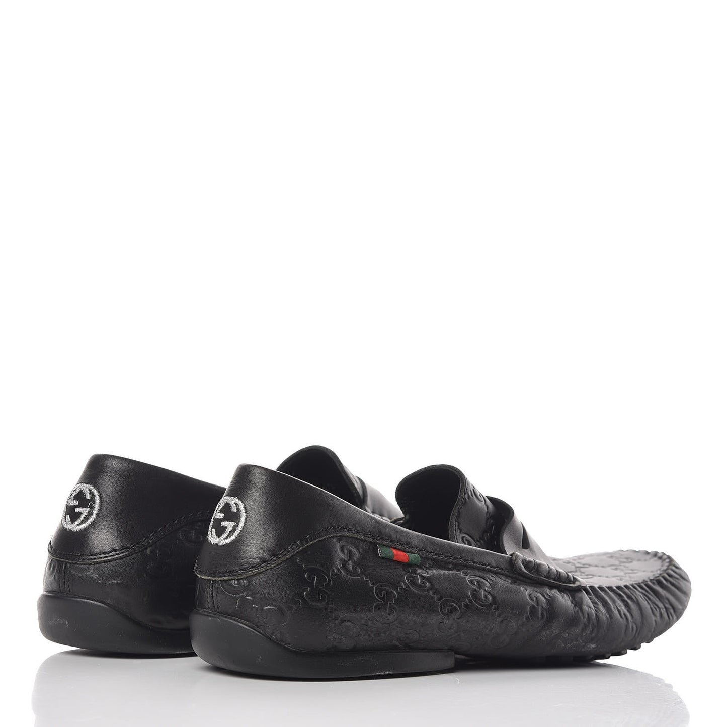 Guccissima Mens Penny Driver Loafers 9 Black