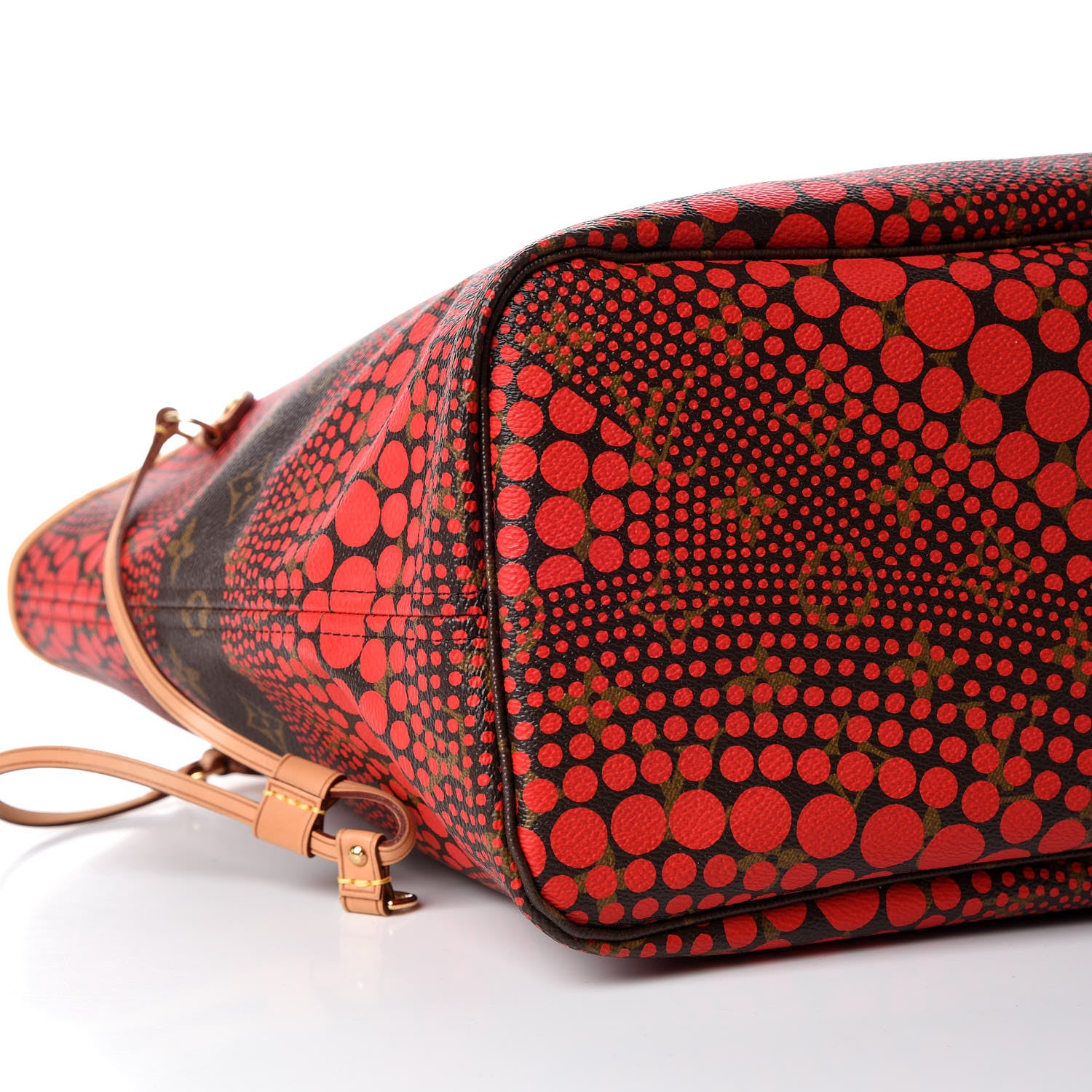 Louis Vuitton Monogram Kusama Waves Neverfull MM Red 5 of 10