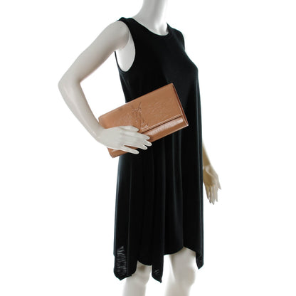 Saint Laurent Textured Patent Calfskin Monogram Large Belle De Jour Clutch Nude 2 of 9