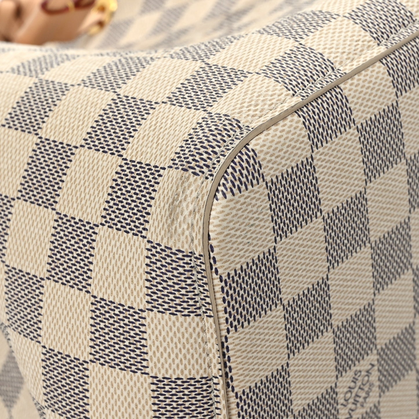 Damier Azur Braided Neonoe MM Peach Cream