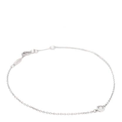 Tiffany Sterling Silver Diamond .05ct Elsa Peretti Diamonds by the Yard Bracelet 1 of 5