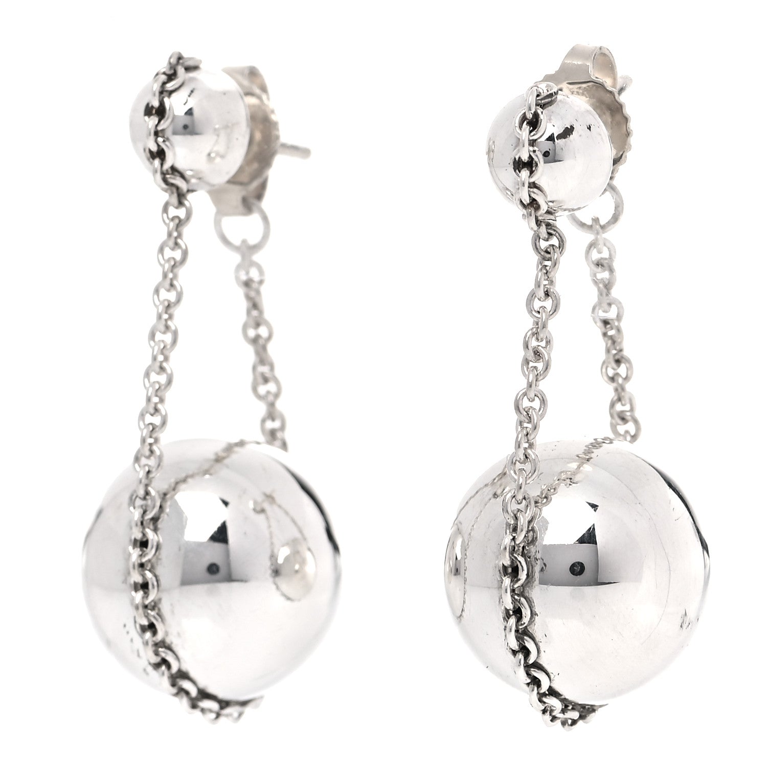 Tiffany Sterling Silver HardWear Double Drop Earrings 2 of 6