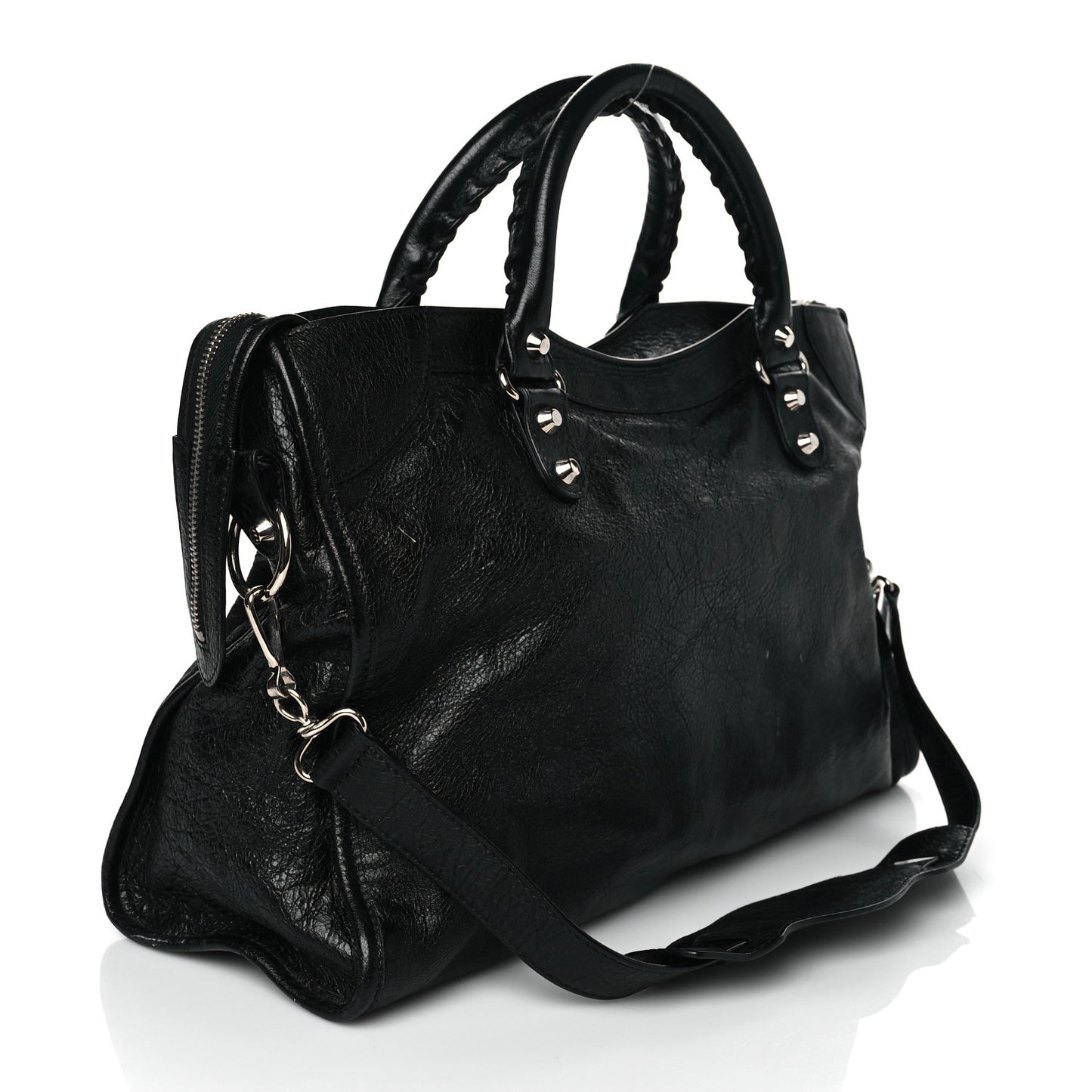 Agneau Classic Silver Hardware City Black