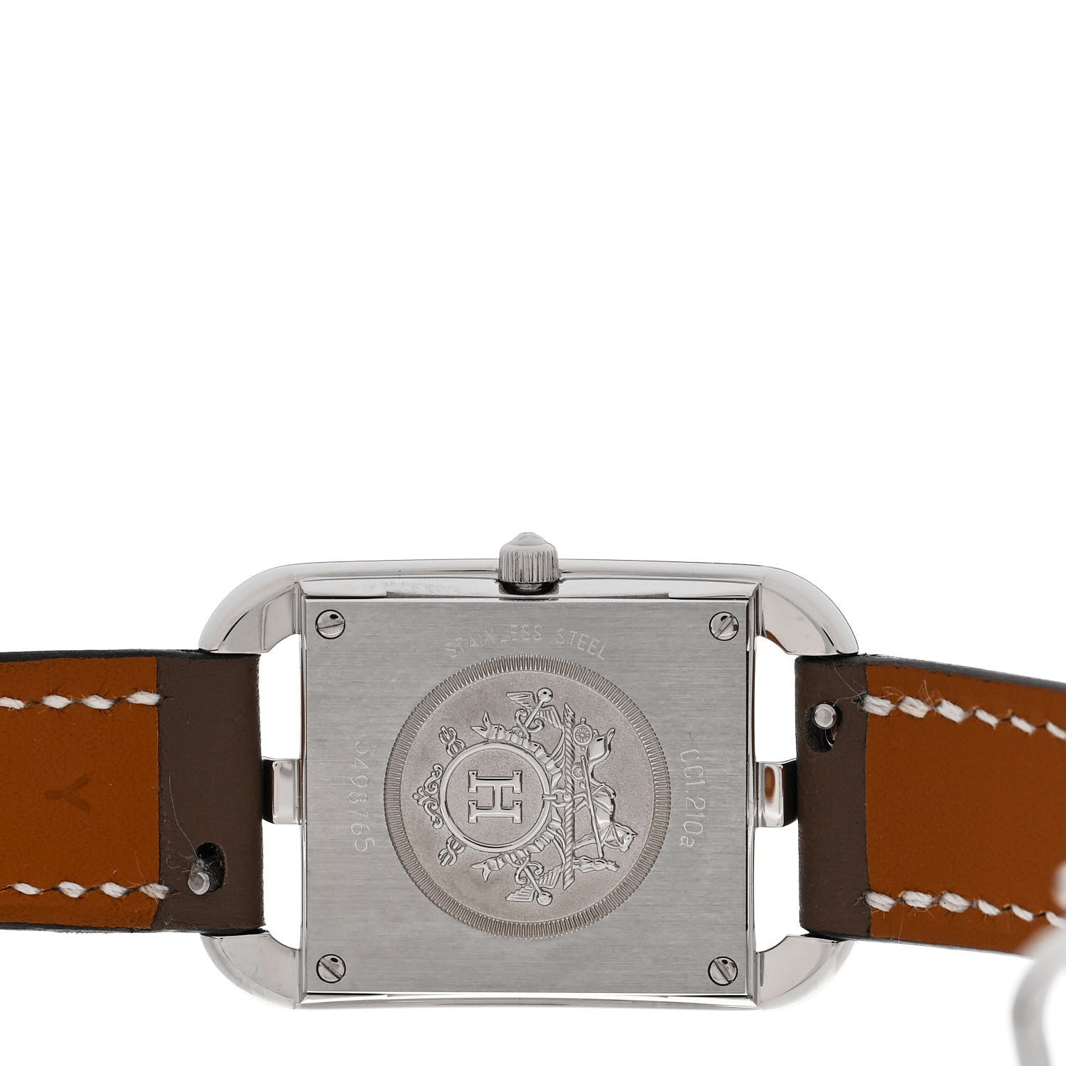Hermes Stainless Steel Swift Diamond Mother of Pearl 23mm Cape Cod Quartz Watch Etoupe 4 of 5