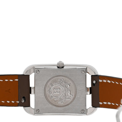 Hermes Stainless Steel Swift Diamond Mother of Pearl 23mm Cape Cod Quartz Watch Etoupe 4 of 5