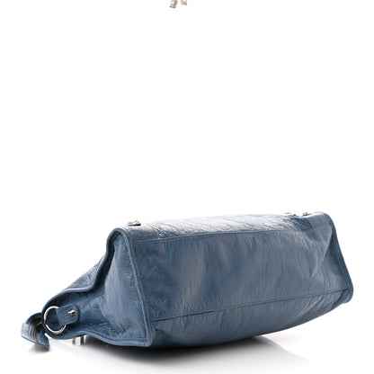 Balenciaga Agneau Classic Silver Hardware City Denim Blue 4 of 11