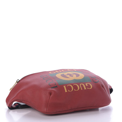 Gucci Grained Calfskin Logo Belt Bag Hibiscus Red 4 of 9