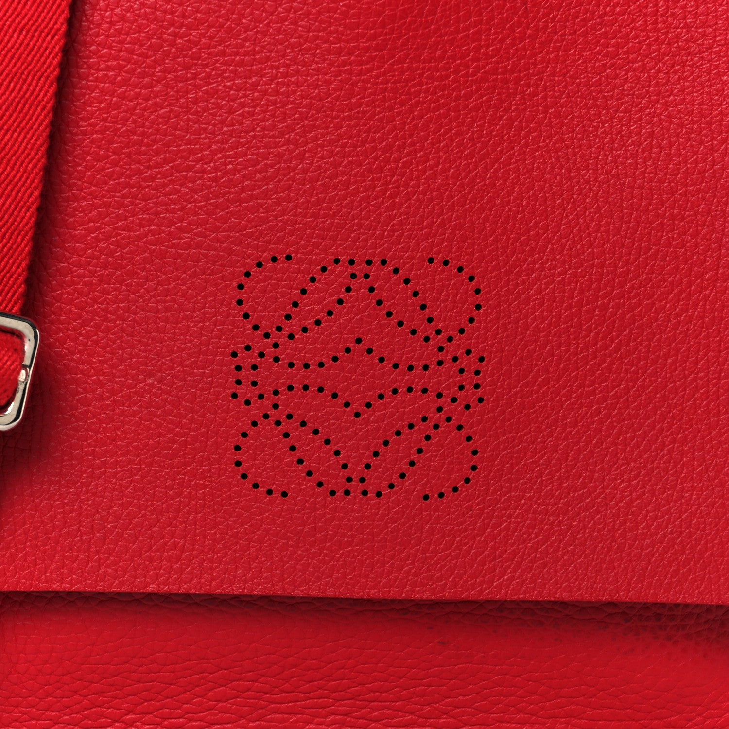 Loewe Soft Grained Calfskin Anagram Messenger Bag Red 7 of 12