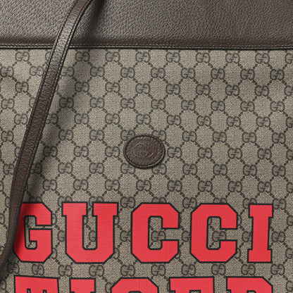 Gucci GG Supreme Monogram Textured Dollar Calfskin Web Gucci Tiger Slip Handle Tote Beige Ebony Live Red New Shamarock New Acero 8 of 10