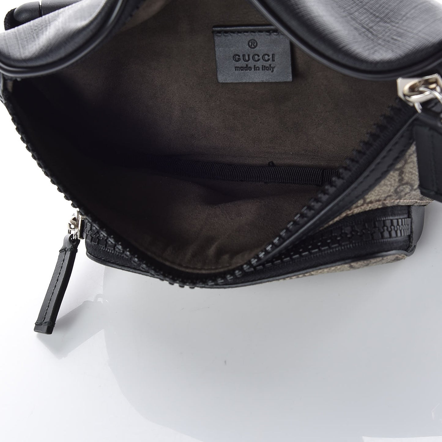 GG Supreme Monogram Belt Bag Black