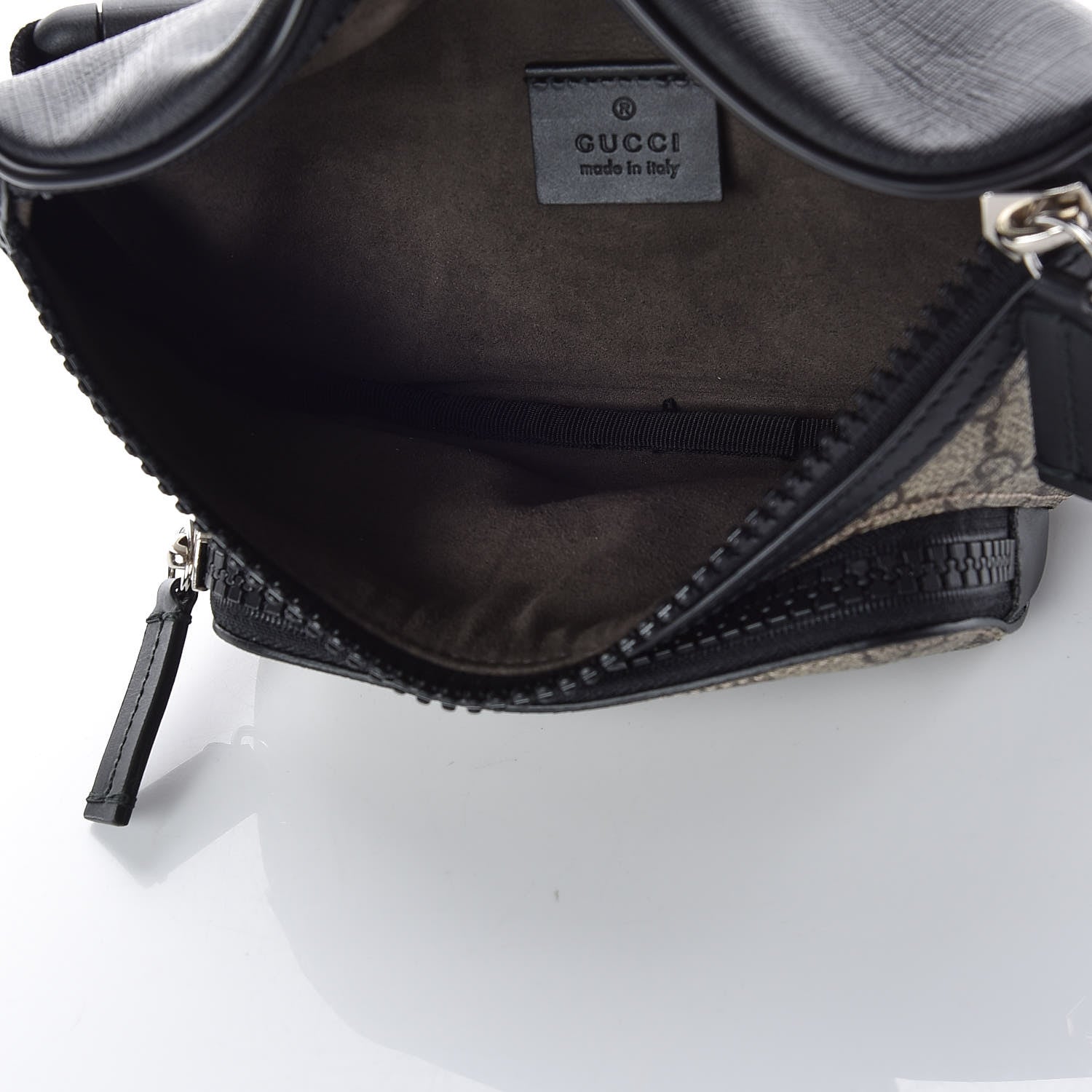 Gucci GG Supreme Monogram Belt Bag Black 5 of 10