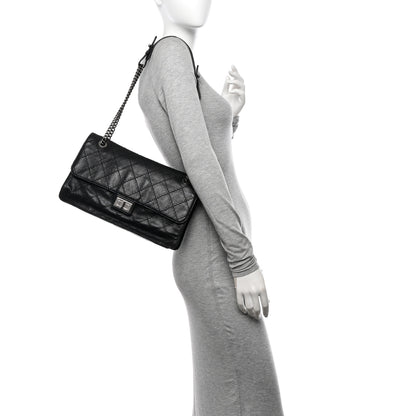 Chanel Calfskin CC Crave Reissue Crown Jumbo Flap Black 2 of 11