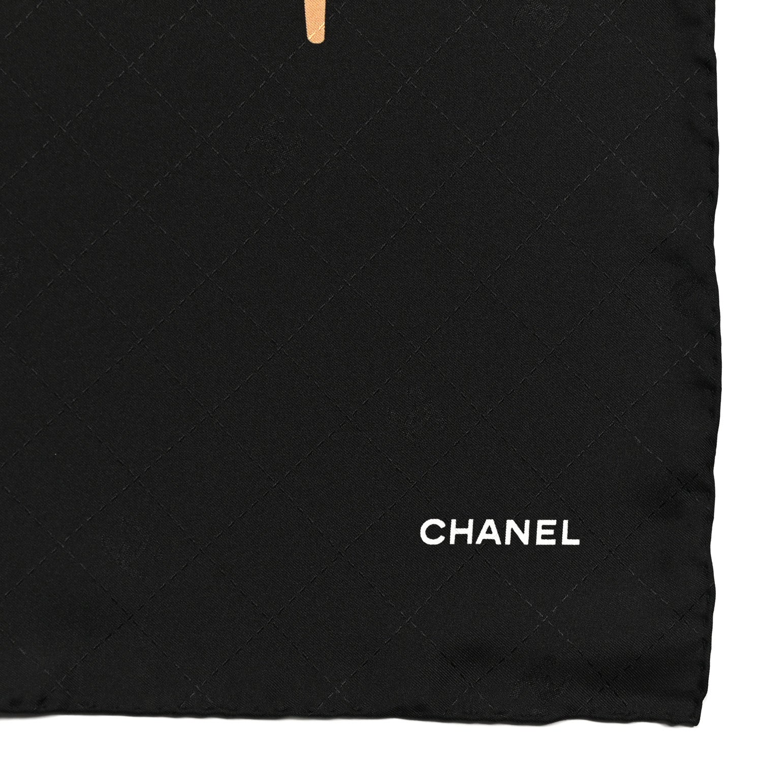 Chanel Silk Apartment Square Scarf Black Multicolor 4 of 8