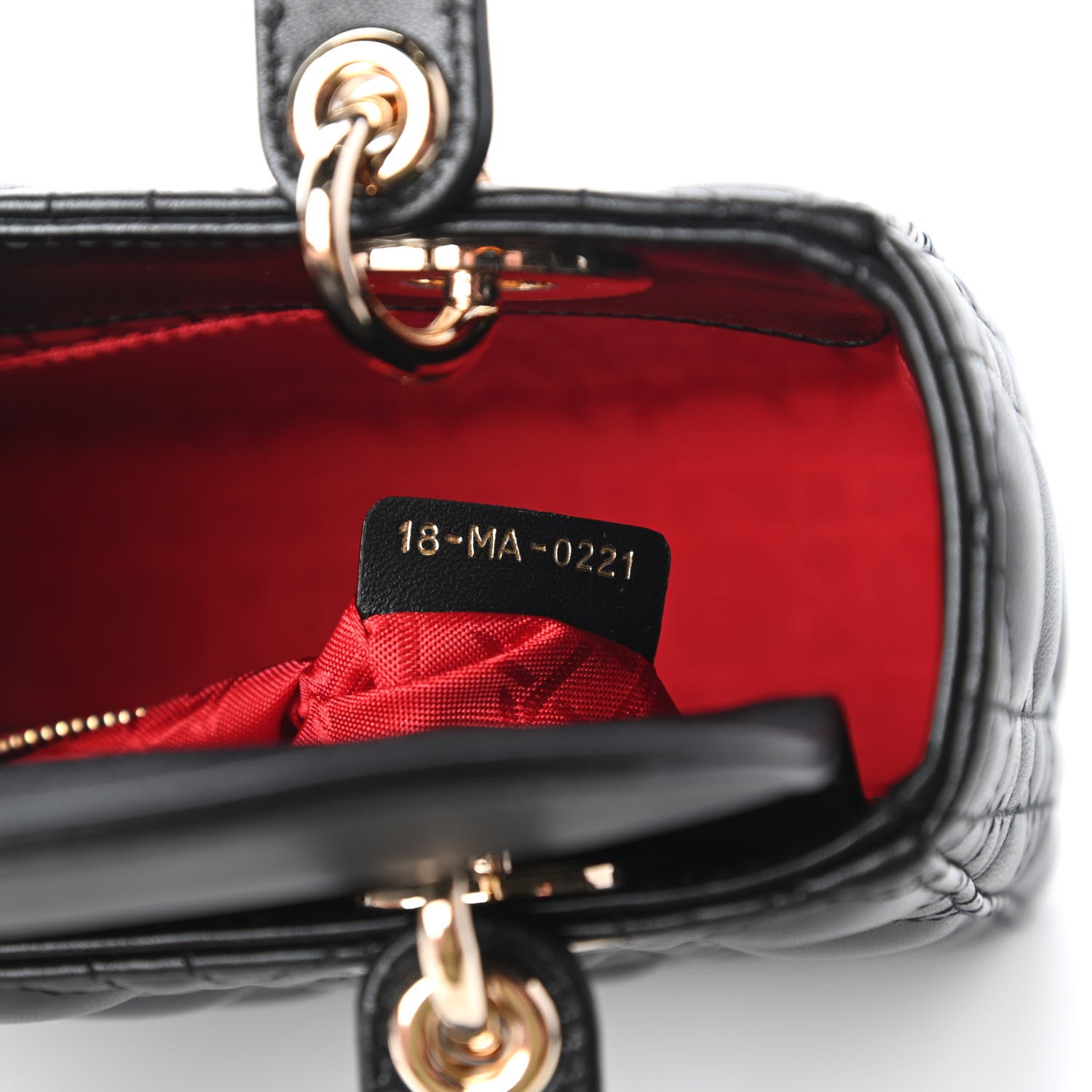 Christian Dior Lambskin Cannage Small My ABCDior Lady Dior Black 9 of 11