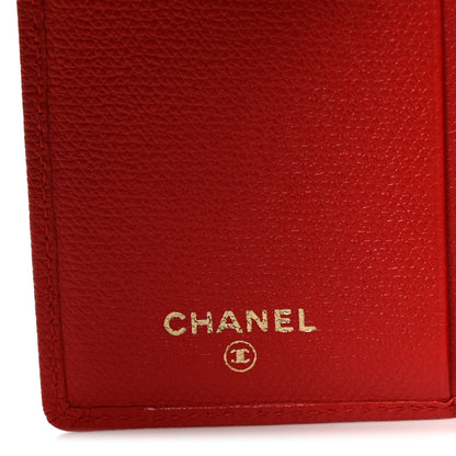 Chanel Grained Calfskin Small CC Button Pocket Agenda Cover Red 6 of 8