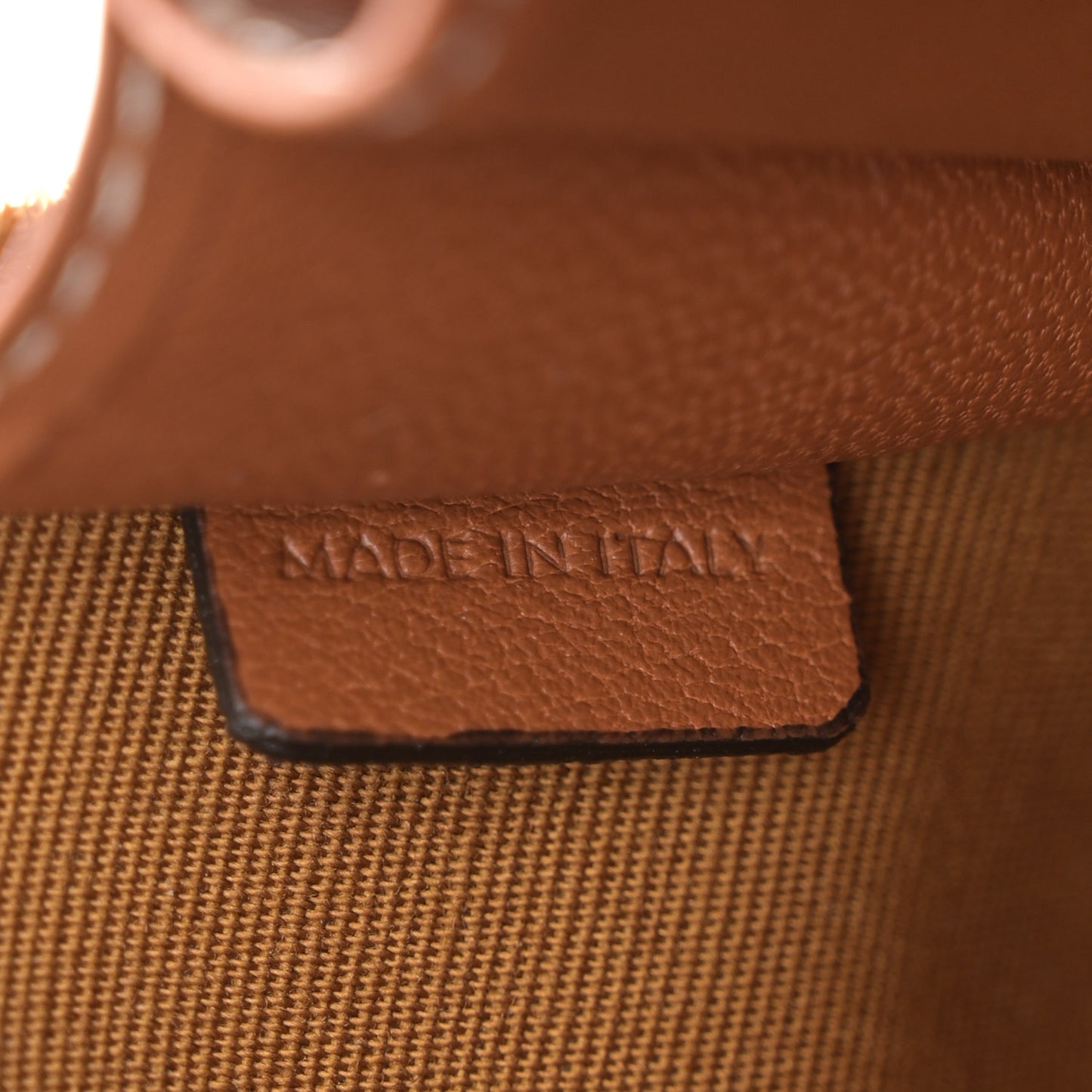 Triomphe Canvas Lambskin Clutch On Chain Tan