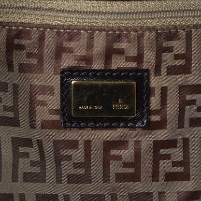 Fendi Nylon Zucchino Grommet Medium Roll Tote Mogano Panna Red Moro 7 of 12