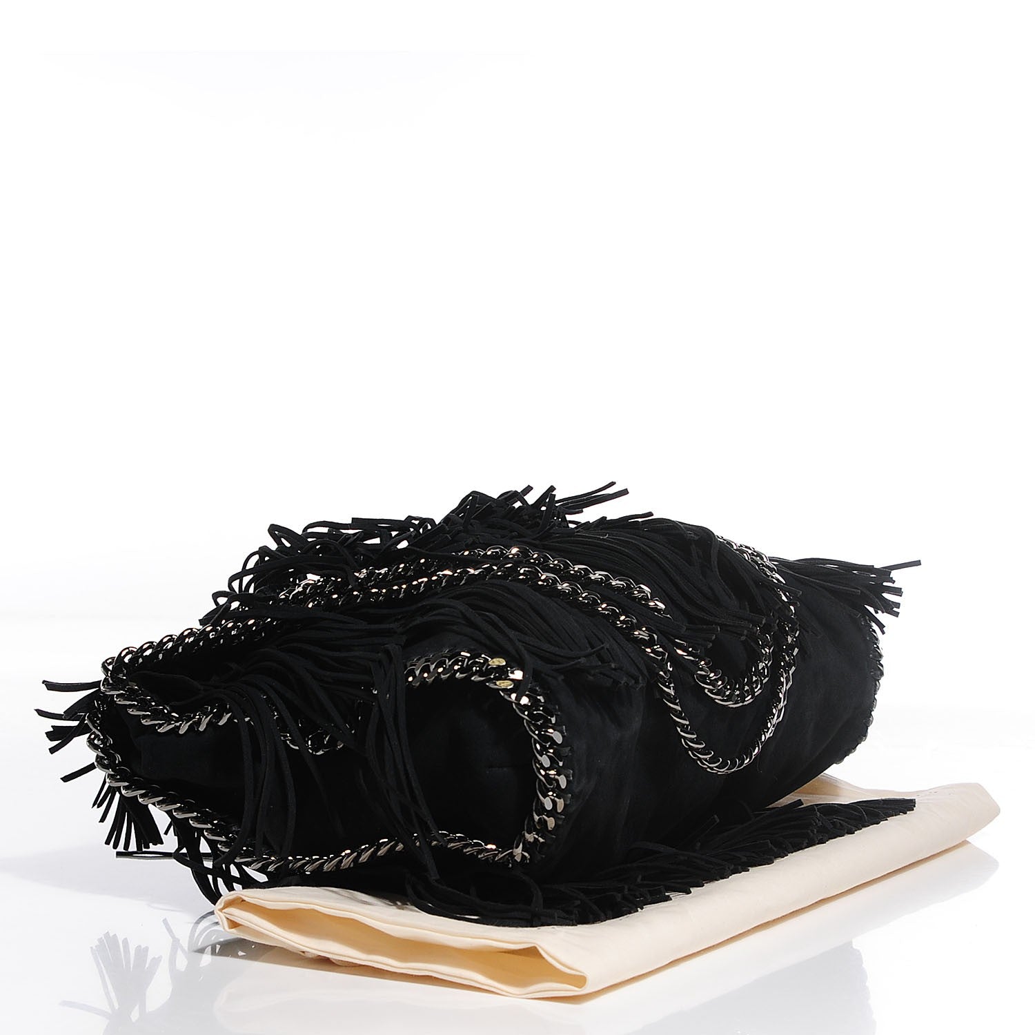 Stella McCartney Eco Suede Fringe Falabella Tote Black 4 of 9