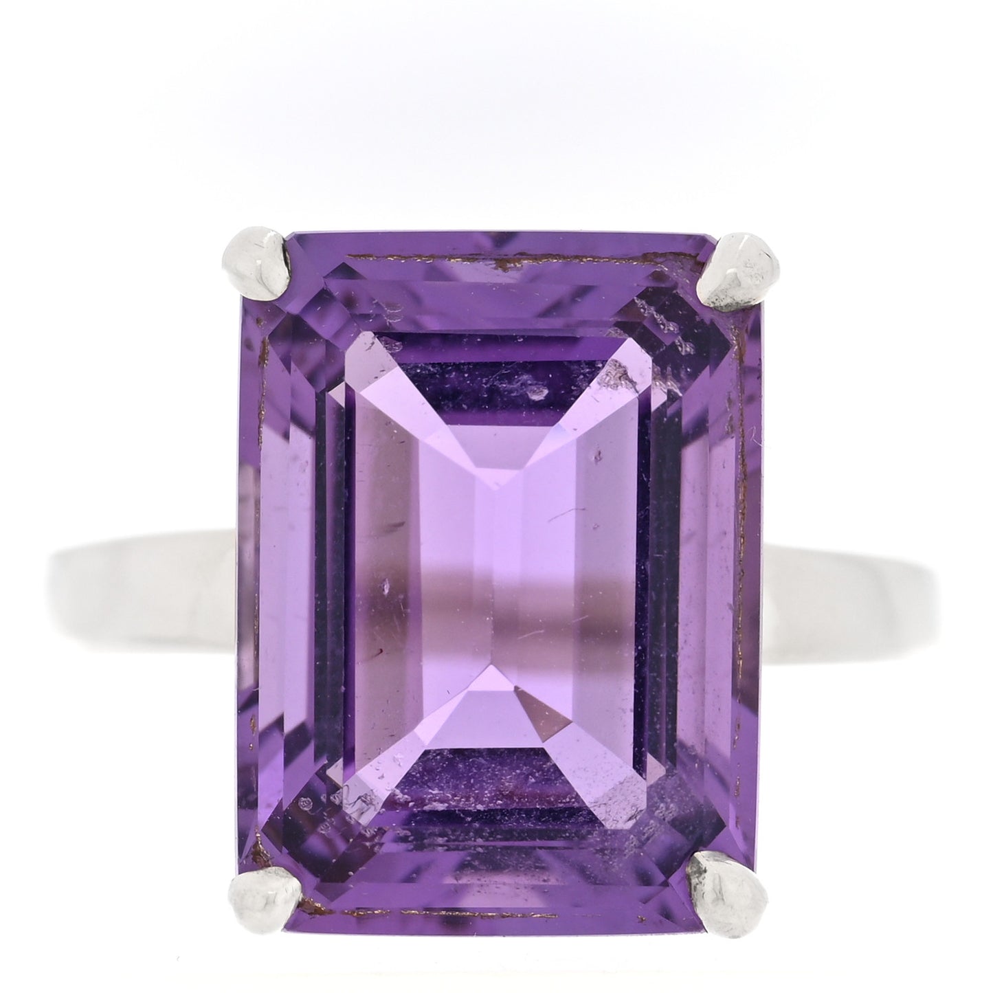 Sterling Silver Amethyst Sparklers Cocktail Ring 57 8