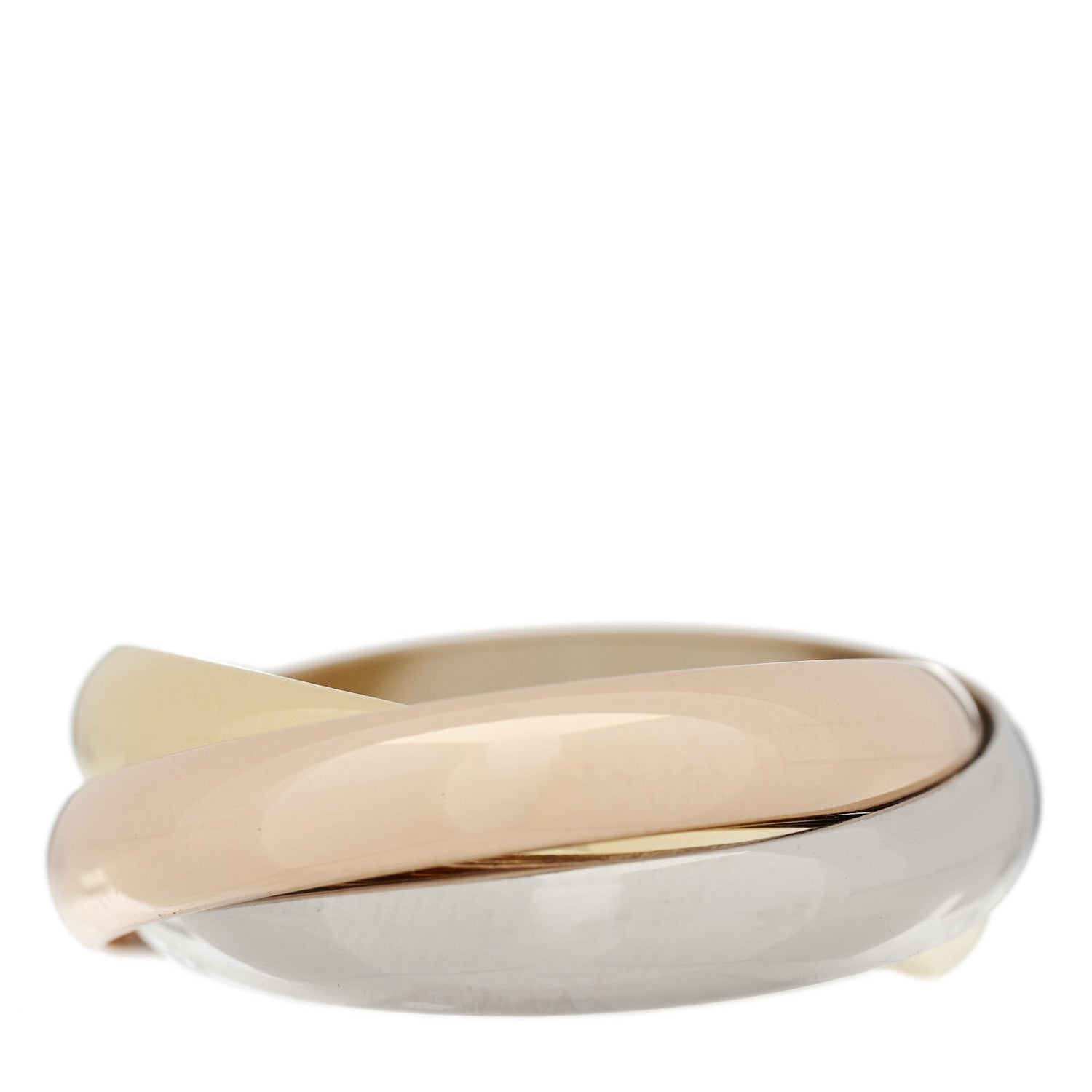 Cartier 18K Pink Yellow White Gold Classic Les Must De Cartier Trinity Ring 53 6.25 4 of 11