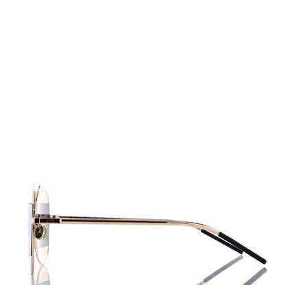 Christian Dior Split 1 Aviator Sunglasses Gold Silver 2 of 9