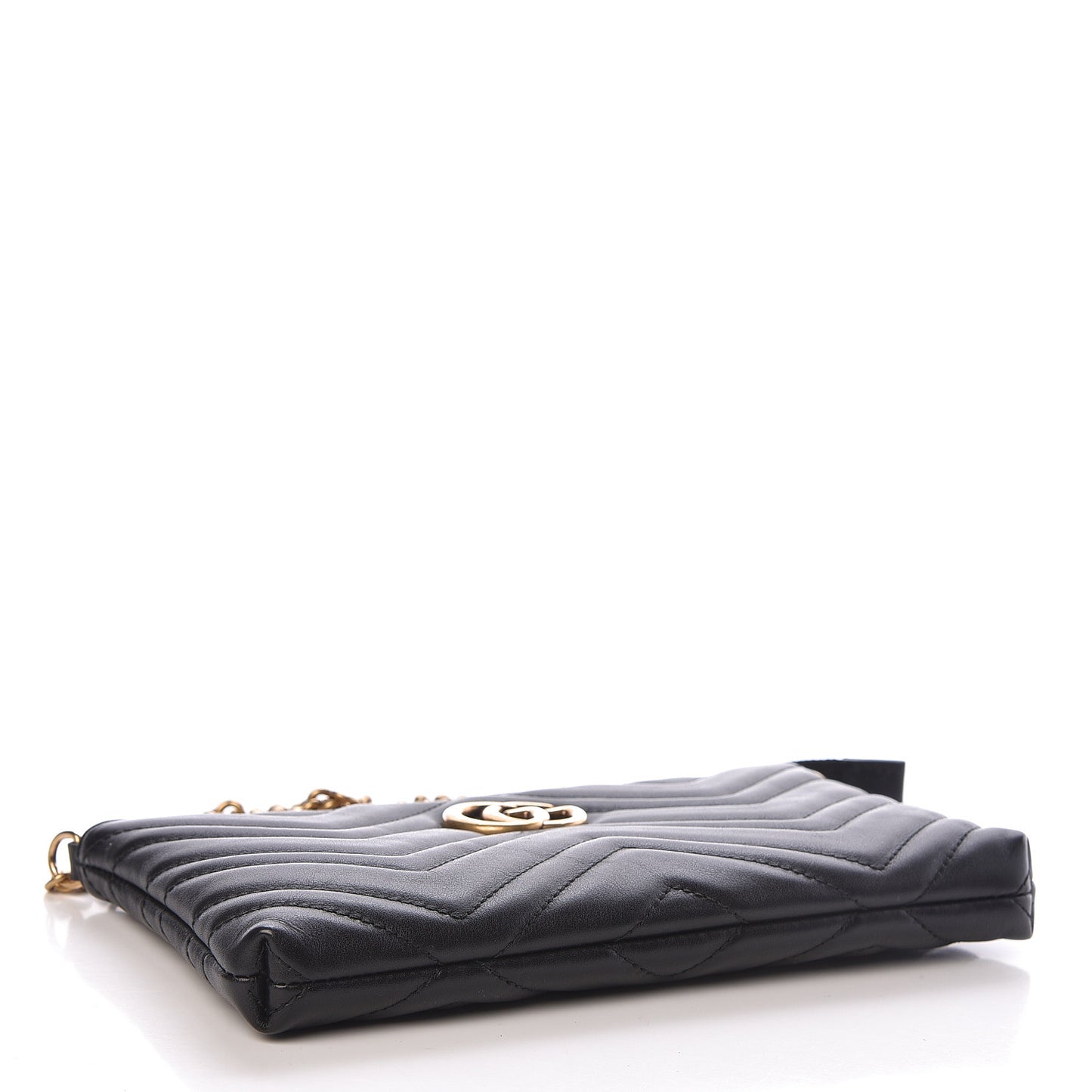 Calfskin Matelasse Mini GG Marmont Chain Bag Black