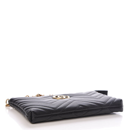 Gucci Calfskin Matelasse Mini GG Marmont Chain Bag Black 4 of 11