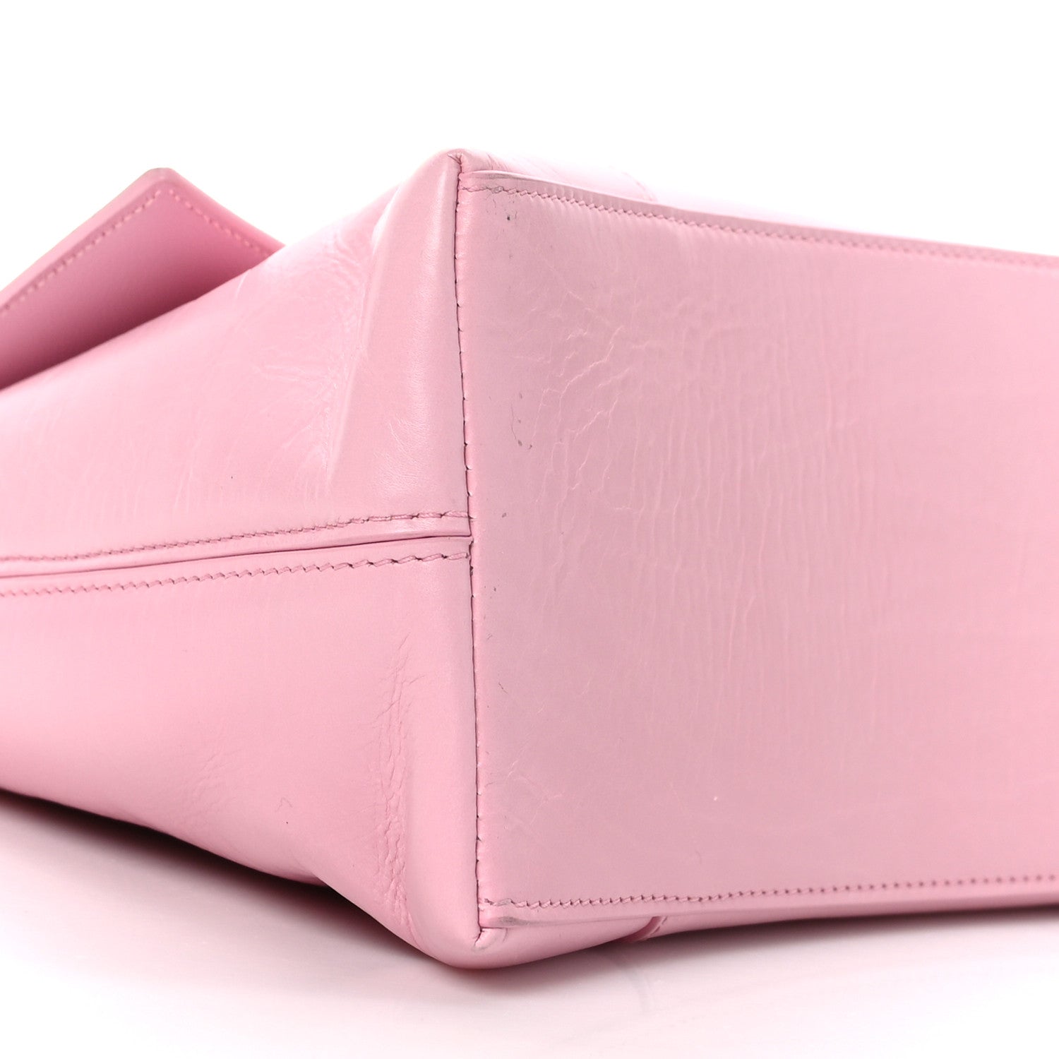 Balenciaga Calfskin S Downtown Shoulder Bag Candy Pink Black 8 of 9