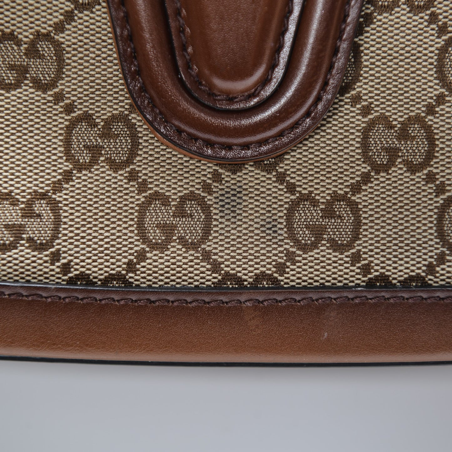 Monogram Medium Lady Web Shoulder Bag Beige Cuir
