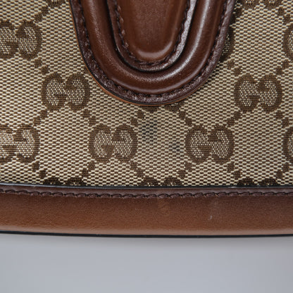 Gucci Monogram Medium Lady Web Shoulder Bag Beige Cuir 7 of 7