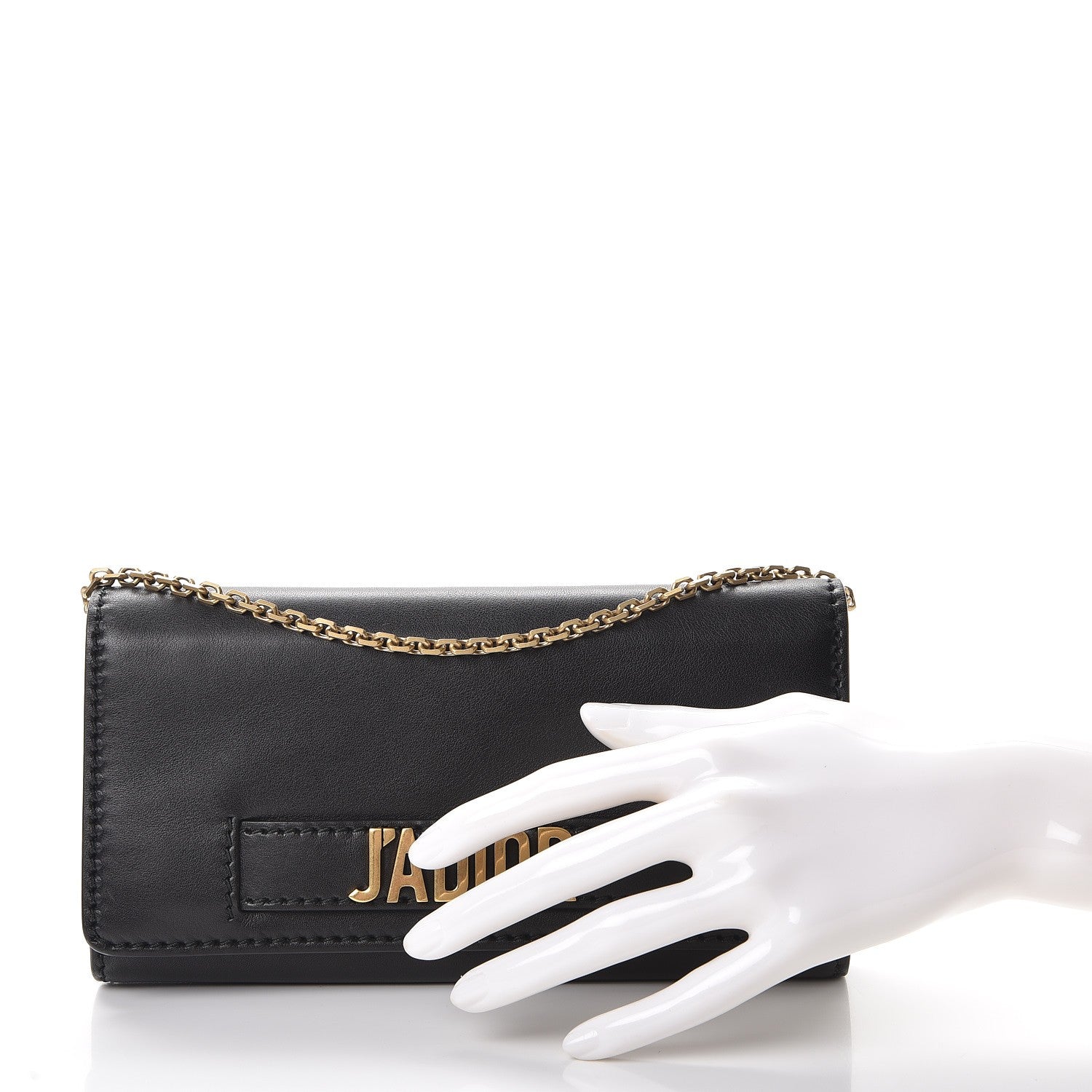 Christian Dior Calfskin J'adior Croisiere Chain Wallet Black 4 of 10