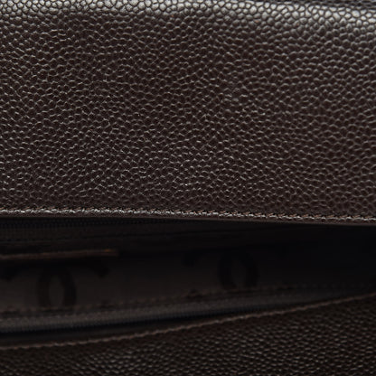 Chanel Caviar CC Stitched Medium Tote Brown 9 of 17