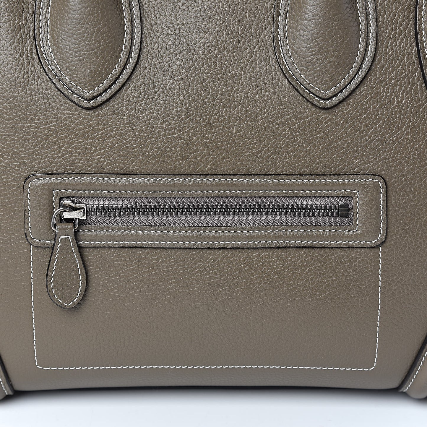 Drummed Calfskin Mini Luggage Souris