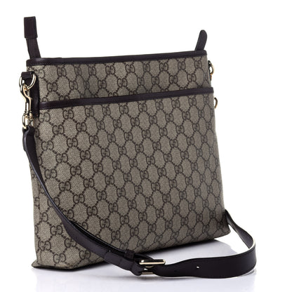 Gucci GG Plus Monogram Medium Flat Messenger Bag Dark Brown 2 of 10