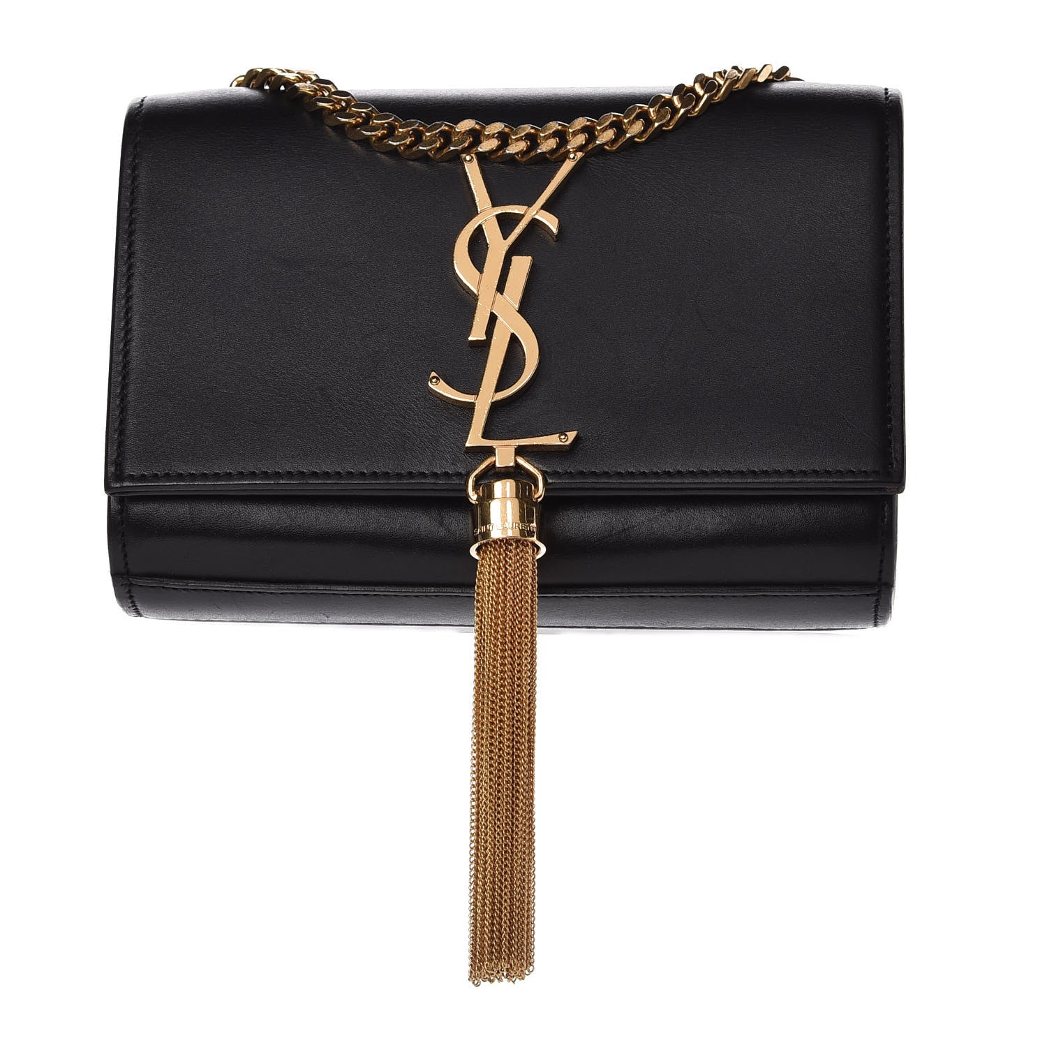 Saint Laurent Calfskin Small Classic Monogram Kate Tassel Satchel Black 1 of 9