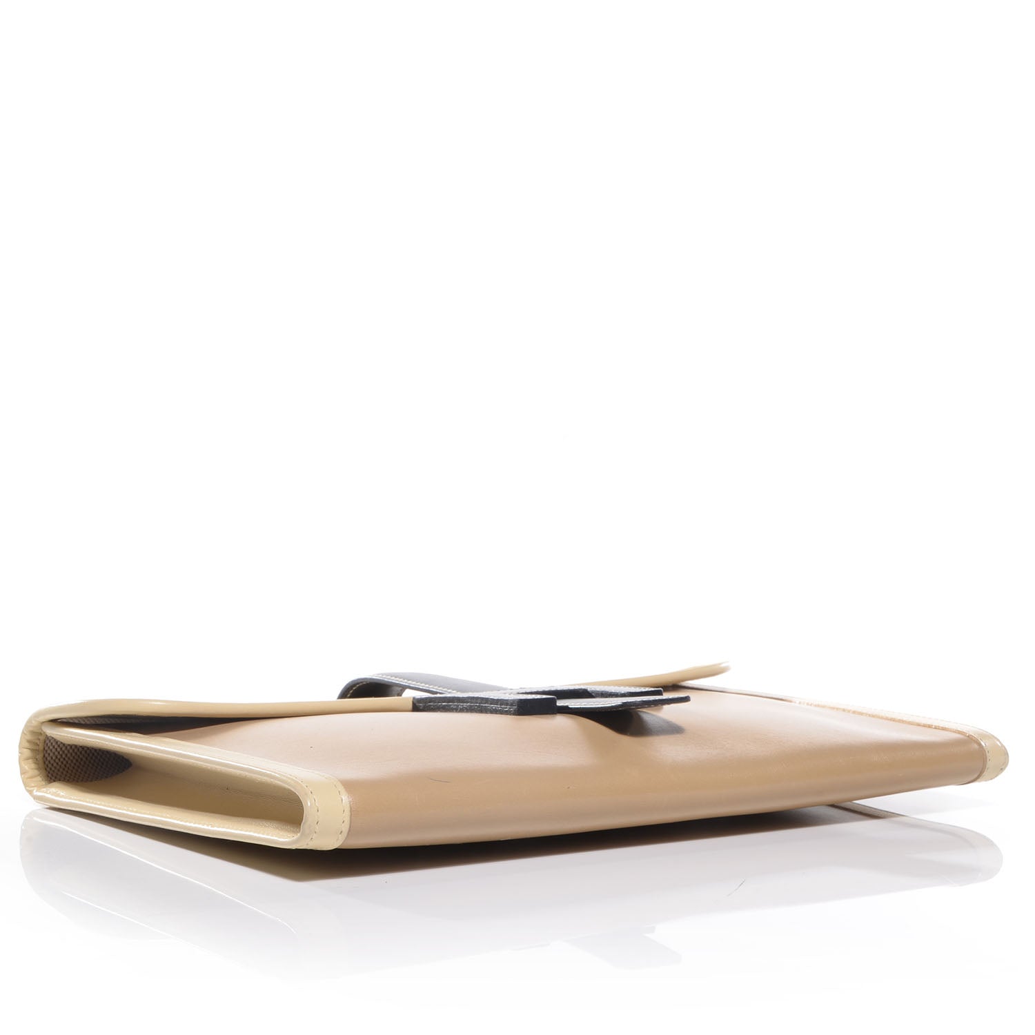 Hermes Box Tri-Color Jige PM Clutch Tabac Camel Ardoise Parchemin 4 of 7