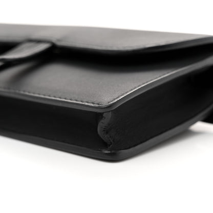 Christian Dior Ultra Matte Calfskin Saddle Belt Clutch Black 10 of 11