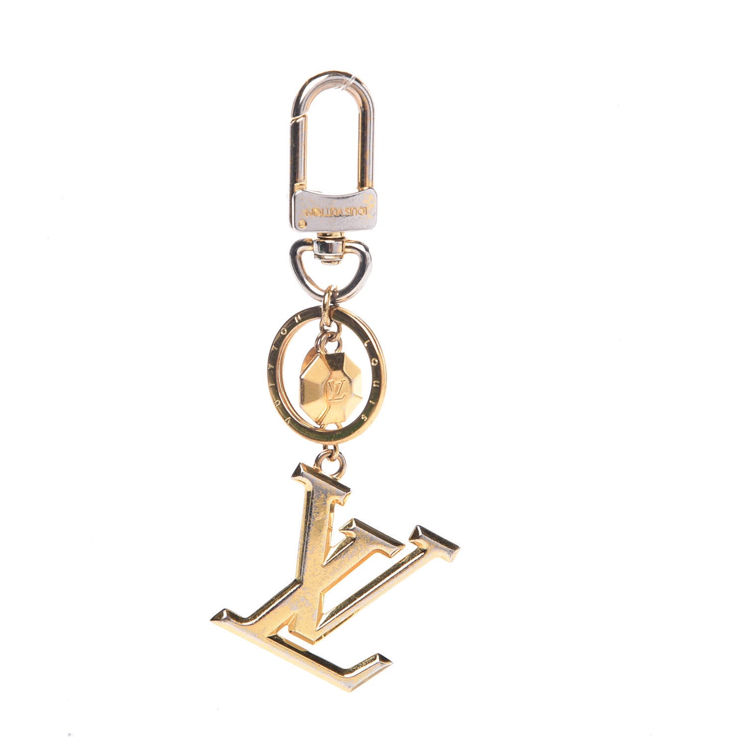 LV Facettes Bag Charm Key Holder Gold