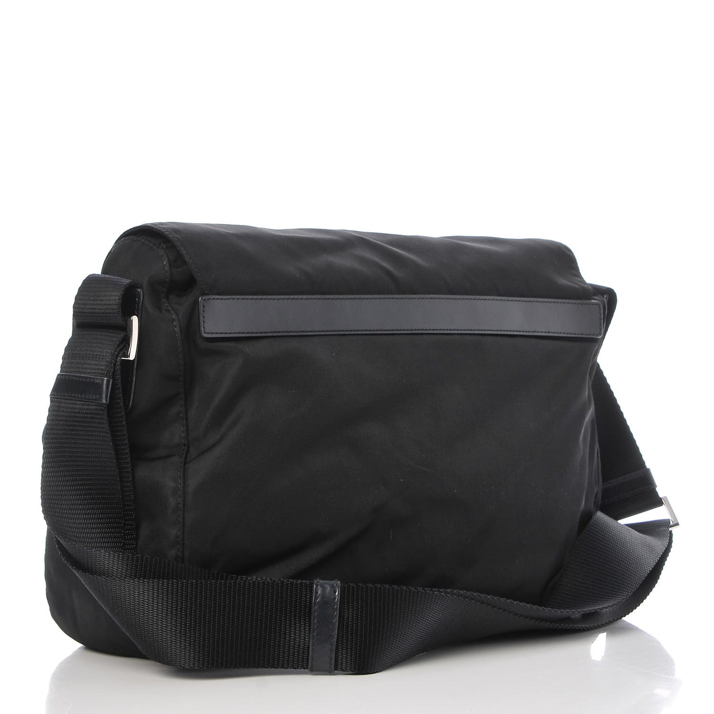 Nylon Vela Messenger Bag Black