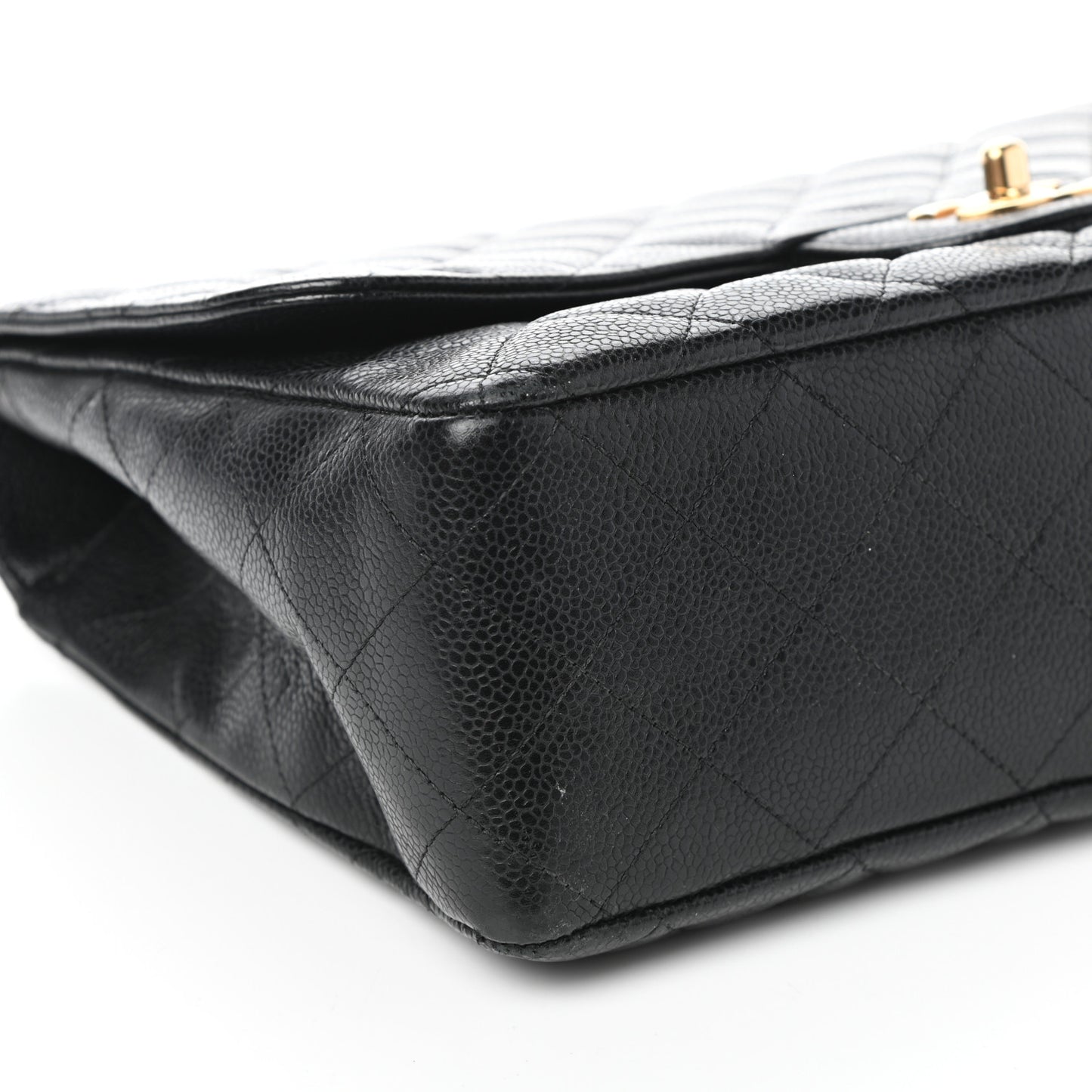 Caviar Quilted Jumbo Single Flap Black