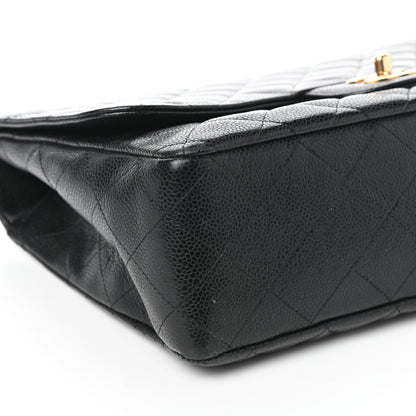 Chanel Caviar Quilted Jumbo Single Flap Black 8 of 9