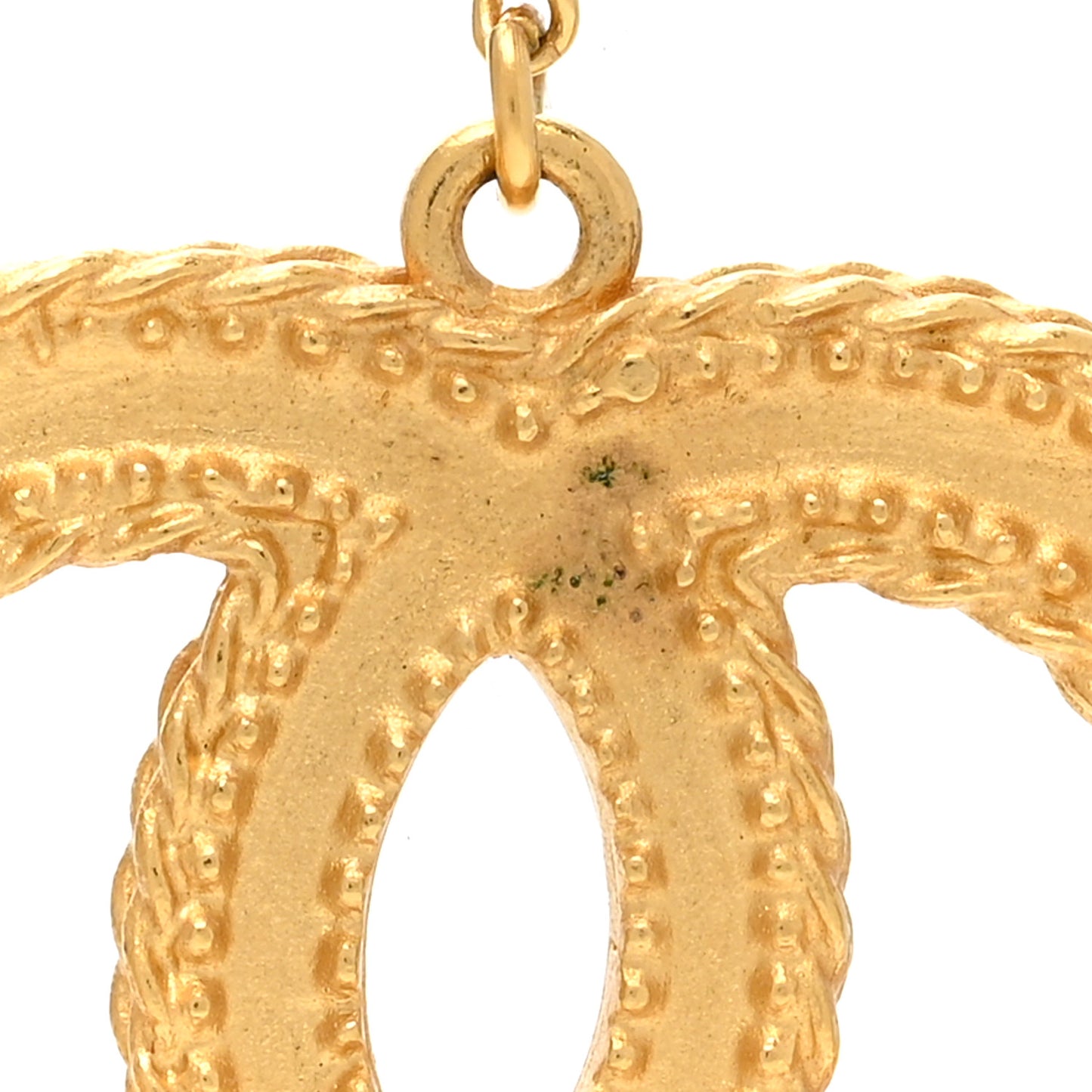 CC Drop Earrings Matte Gold