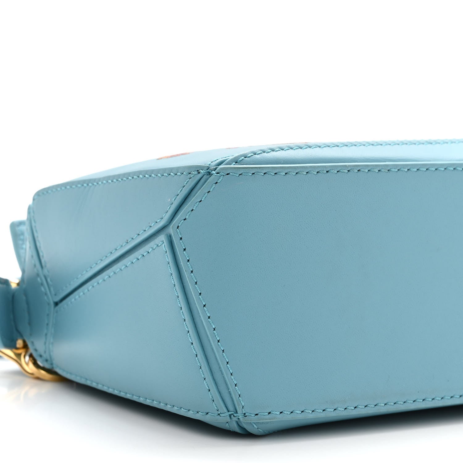 Loewe X HOWL'S MOVING CASTLE Satin Calfskin Heen Mini Puzzle Bag Light Blue 8 of 10