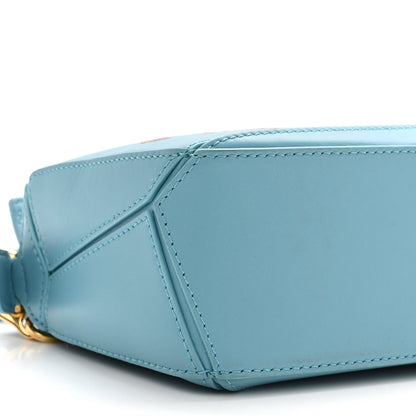 Loewe X HOWL'S MOVING CASTLE Satin Calfskin Heen Mini Puzzle Bag Light Blue 8 of 10
