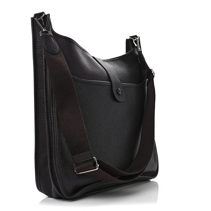 Hermes Taurillon Clemence Evelyne III TGM Chocolate 2 of 7