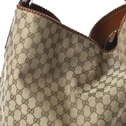 Gucci Monogram Large Horsebit Chain Hobo Brown 10 of 10