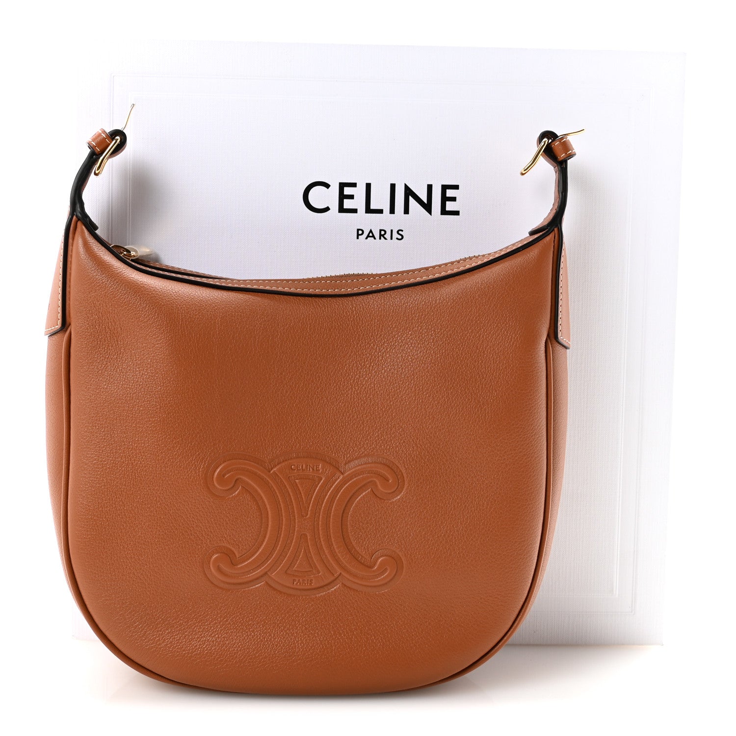Celine Supple Calfskin Small Triomphe Heloise Shoulder Bag Tan 11 of 11