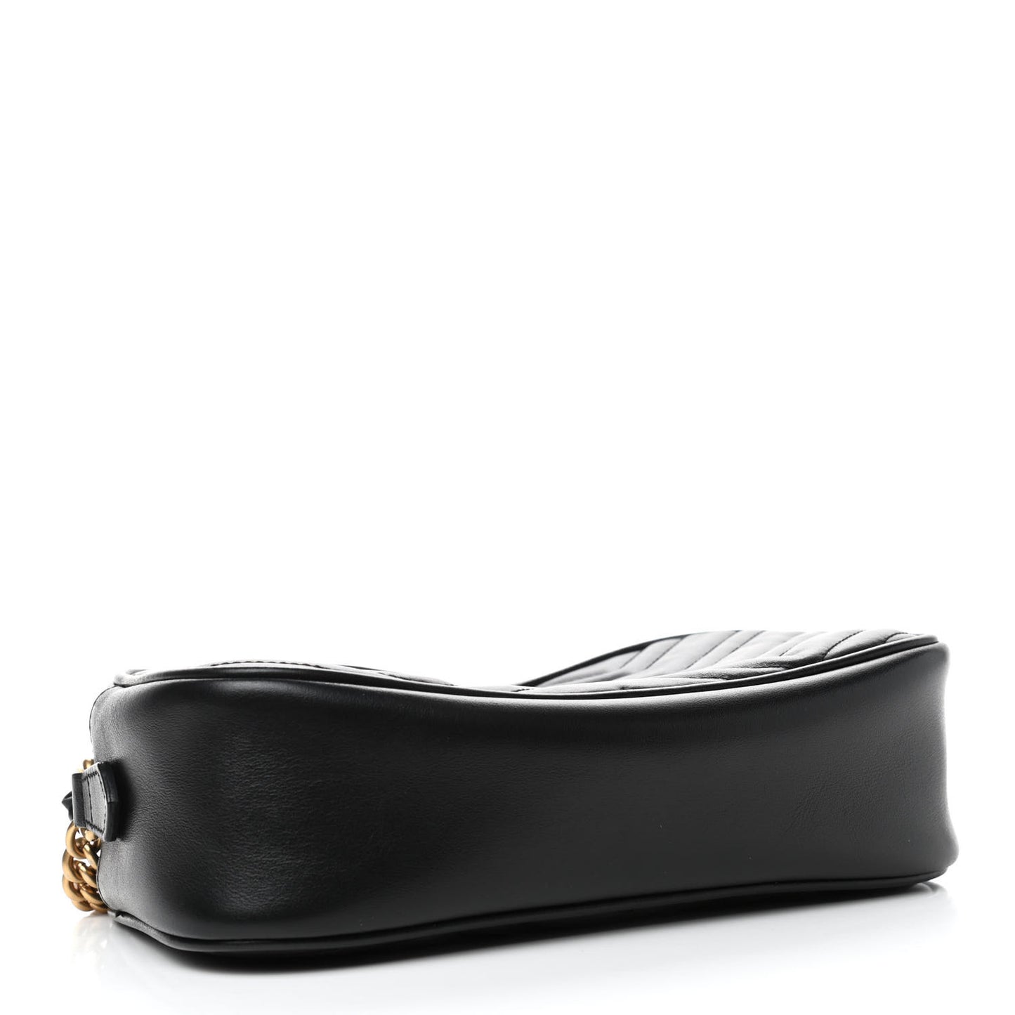 Calfskin Matelasse Small GG Marmont Chain Shoulder Bag Black