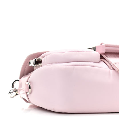 Prada Re-Nylon Spazzolato Double Pocket Buckle Shoulder Bag Alabastro 9 of 10