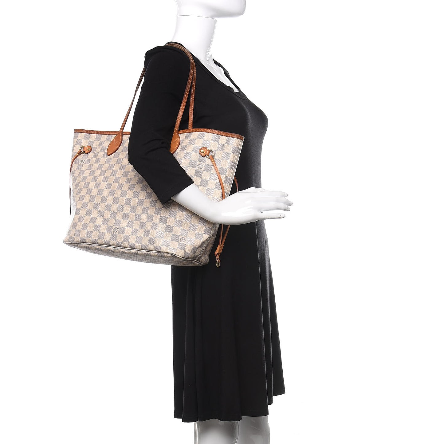 Damier Azur Neo Neverfull MM Rose Ballerine
